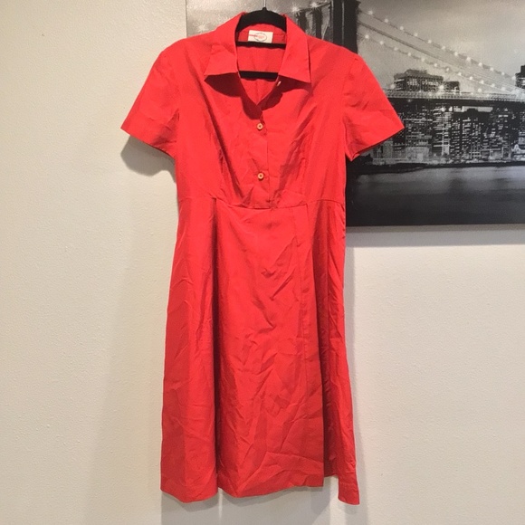 Prada Dresses & Skirts - PRADA Short-Sleeve Button-Front Shirtdress, Fire